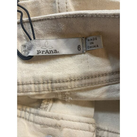 Prana Broadway Skirt Denim‎ Natural Zip Pockets Size 6 NWT Stretch - Picture 6 of 6